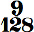 chiffrage de mesure 9/128
