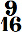 chiffrage de mesure 9/16