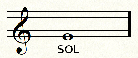 clef de SOL première ligne