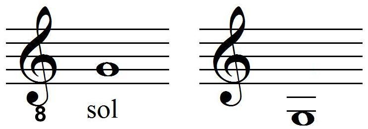 clef de sol octava bassa