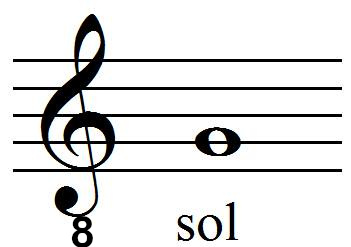 clef de sol octava bassa