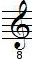 Clef de SOL octaviée