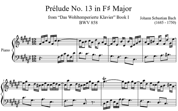 prélude 13 J.S. BACH