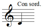 con sordino (avec sourdine)