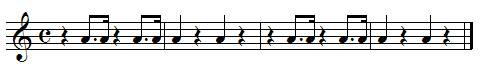 Exercice de rythme, croche pointée et double-croche Exercice de rythme, croche pointée et double-croche