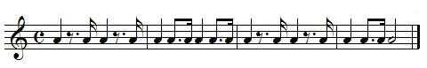 Exercice de rythme, croche pointée et double-croche Exercice de rythme, croche pointée et double-croche