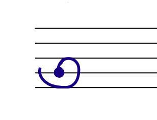 Dessiner une clef de SOL, étape quatre