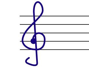 Dessiner une clef de SOL, animation complète