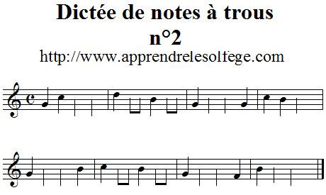 Dictée à trous n°2