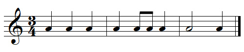 Mesure à 3/4