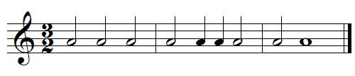 Mesure à 3/2
