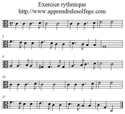 Exercice rythmique binaire 3 UT 3 Exercice rythmique binaire 3 UT 3