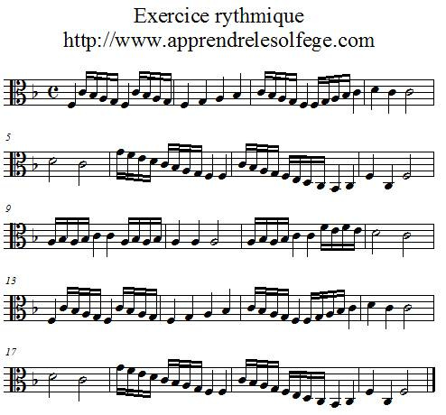 Exercice rythmique binaire 4 UT 3 Exercice rythmique binaire 4 UT 3