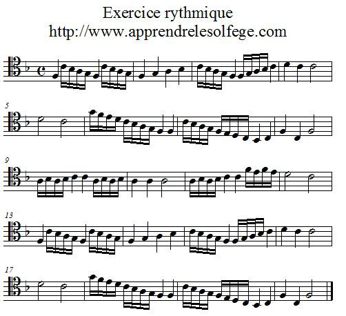 Exercice rythmique binaire 4 UT 4 Exercice rythmique binaire 4 UT 4