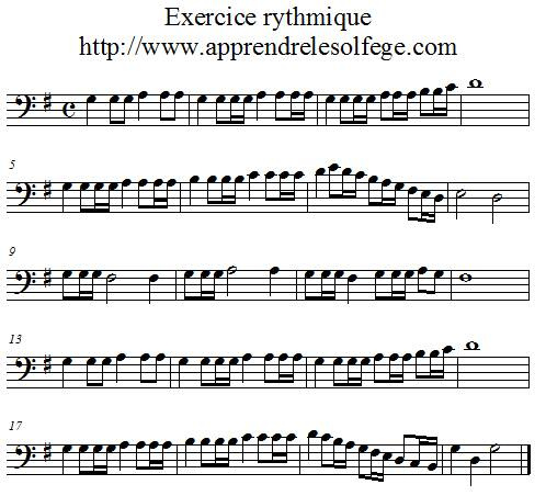 Exercice rythmique binaire 5 FA 4 Exercice rythmique binaire 5 FA 4