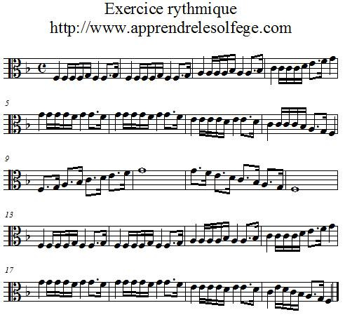 Exercice rythmique binaire 6 UT 3 Exercice rythmique binaire 6 UT 3