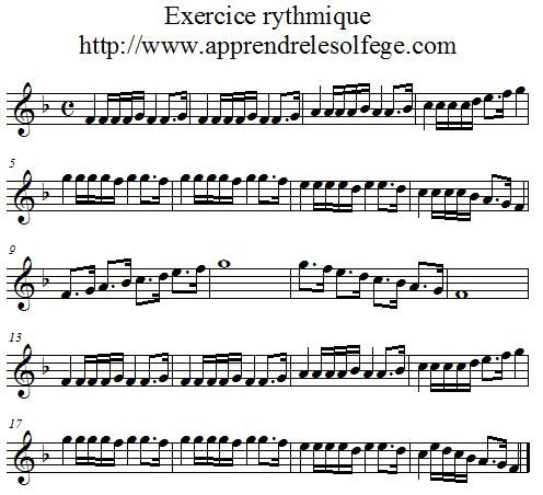 Exercice rythmique binaire 6 Exercice rythmique binaire 6
