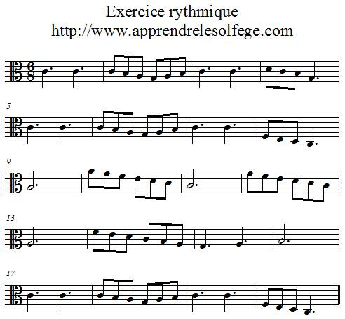 Exercice rythmique ternaire 1 UT 3 Exercice rythmique ternaire 1 UT 3