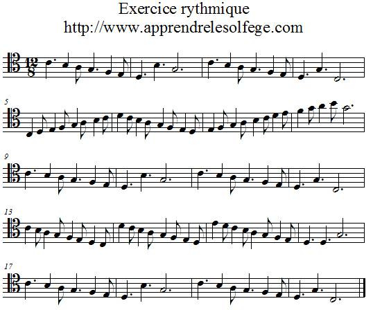 Exercice rythmique ternaire 2 UT 4 Exercice rythmique ternaire 2 UT 4