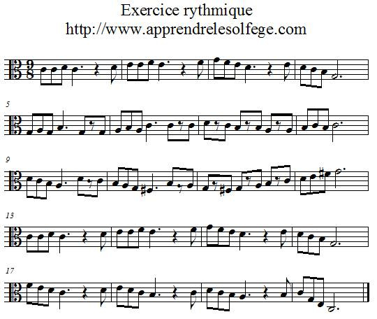 Exercice rythmique ternaire 3 UT 3 Exercice rythmique ternaire 3 UT 3