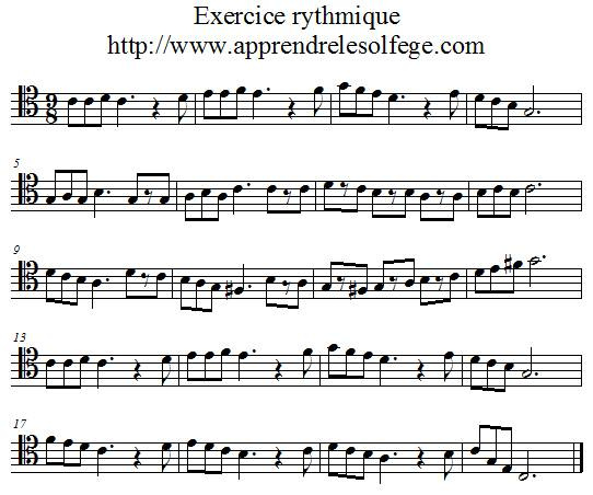 Exercice rythmique ternaire 3 UT 4 Exercice rythmique ternaire 3 UT 4