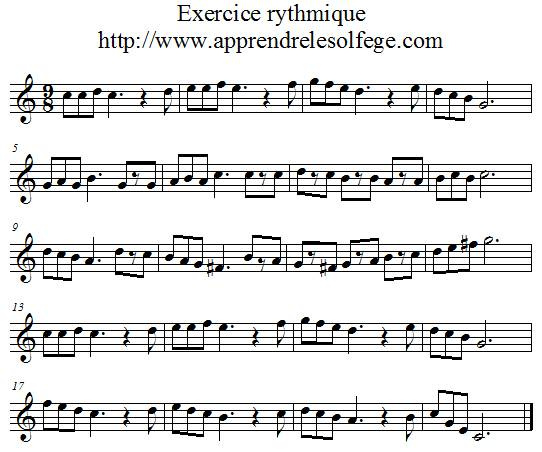 Exercice rythmique ternaire