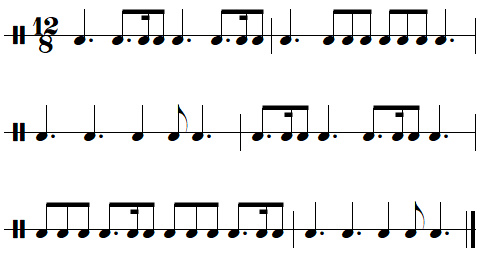 Exercice de rythme n°3 de la leçon n°4