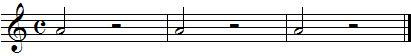 Exercices de rythme, les blanches et les demi-pauses Exercices de rythme, les blanches et les demi-pauses