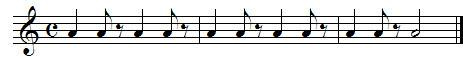 Exercice rythmique autour des croches Exercice rythmique autour des croches