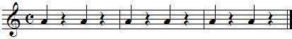 Exercices de rythme, les noires et les silences Exercices de rythme, les noires et les silences
