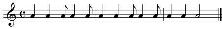 Exercice rythmique autour des syncopes Exercice rythmique autour des syncopes