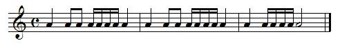 Exercice de rythme, doubles-croches Exercice de rythme, doubles-croches