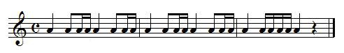 Exercice de rythme, doubles-croches Exercice de rythme, doubles-croches