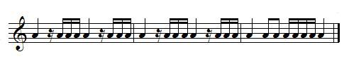 Exercice de rythme, doubles-croches Exercice de rythme, doubles-croches