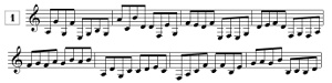 Exercices de lecture de note pour guitare en clef de SOL, en croches (de E3 à G5) Exercices de lecture de note pour guitare en clef de SOL, en croches (de E3 à G5)