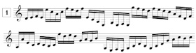 Exercices de lecture de note pour guitare en clef de SOL, en doubles croches (de E3 à G5) Exercices de lecture de note pour guitare en clef de SOL, en doubles croches (de E3 à G5)