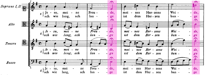 points-d'orgue, Jesu, meine Freude, BWV 227 (Bach, Johann Sebastian), extrait points-d'orgue, Jesu, meine Freude, BWV 227 (Bach, Johann Sebastian), extrait