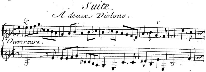 Michel Corrette, Suite pour deux violons en SOL mineur