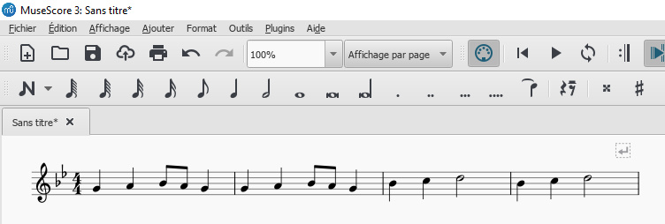 Transposer avec le logiciel Musescore une partition en UT pour un instrument en FA