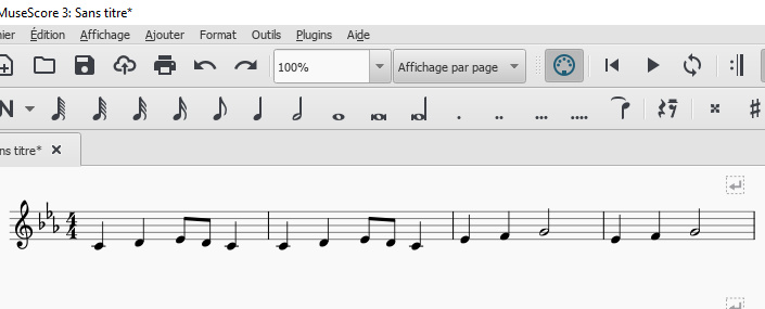 Transposer avec le logiciel Musescore une partition en UT pour un instrument en SI bémol
