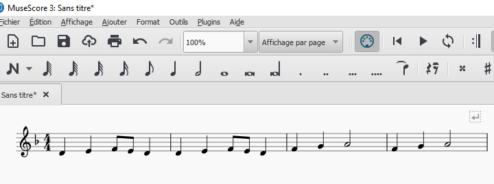 Transposer avec le logiciel Musescore une partition en UT pour un instrument en SI bémol