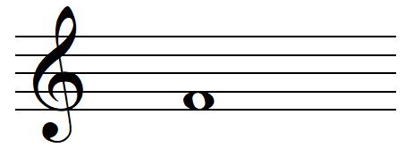 note FA en clef de SOL