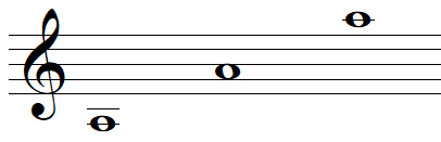 note de musique LA en clef de sol