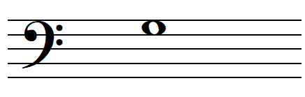 Note SOL en clé de FA 4