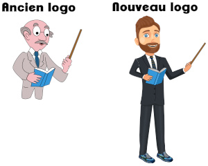 Ancien et nouveau logo du site internet apprendrelesolfege.com