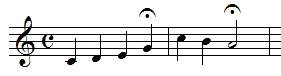 Exemple de point d'orgue Exemple de point d'orgue