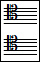 10 portées vierges clef d'UT 4e ligne