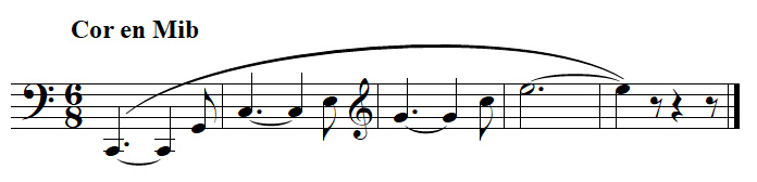 cor n°8 dans le Prélude de L'Or du Rhin de Richard Wagner