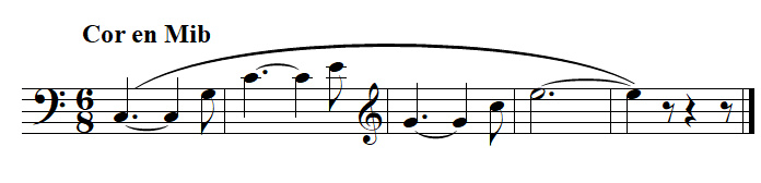 cor n°8 dans le Prélude de L'Or du Rhin de Richard Wagner