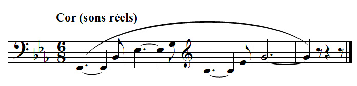 cor n°8 dans le Prélude de L'Or du Rhin de Richard Wagner